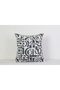 Black and White Geometric Patterned Decorative Throw Pillow Cover Modern Design