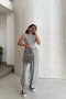 Comfortable Zero-Sleeve Shalwar Jumpsuit with Elastic Waist - 8