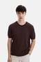 Brown Regular Fit Crew Neck Knitwear T-Shirt - 2