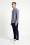 Men's Long Sleeve Striped Linen Shirt 2576 - 3