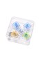 4 Key-spinning grid fidget with RGB Light Keychain, Keyboard, Clicker, Fidget Toy Stress Buster, Spinner