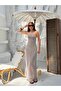 Women's Long Gold Openwork Transparent Liona Beach Dress - 6