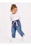 Baby Girl and Boy Jean Pants with Elastic Waist Soft Denim Jeans - 4