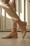 Women's Beige Patent Leather 2cm Short Heeled Casual Shoes Tr23Ms03B - 6
