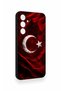 Samsung S23Fe Compatible Wolf Turkish Flag Patterned Silicone Case - 4