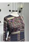 Women's New Season Kilim Pattern Plus Size Dress - 4