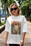 For the Love of Cats 2 Front Cat Printed White Oversize T-Shirt 100% Cotton Unisex Cat Lover Premium Design - 5