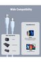 Powerlink Moss Liquid Silicon Cable Type C to Lightning 3A / 1.2M Zinc-Alloy Connector White - 6