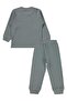 Smiling Face Printed Pajama Set |   Interlock-Interlock |   School Nursery and Daily Use - Gray - 3