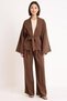Women's Large Size Oversize Double Breasted Collar Long Sleeve Shirt Pants Set Modal Fabric Daily Comfortable - 4