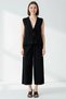 Women's Plus Size V-Neck Sleeveless Tie-Up Vest Pants Set Crinkle Textured Casual Comfortable Modern - 4