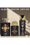 طقم هدايا ذهبي للجنسين من القِيام - 3 قطع (عطر 100 مل، عطر 20 مل، مزيل عرق 200 مل) |   مجموعة هدايا عطور فاخرة من الجلد - 7