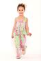 Girl's Viscose Set with Daisy Print