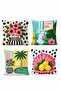 Set of 4 Cushion Covers with Spotted Flowers Pattern - 3