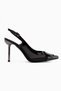 Polina Black Buckle Detailed Women's Heeled Shoes - 2