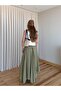 Dark Green Long Crinkled Skirt - E261022 - 6
