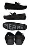 Men's Black Suede Nubuck Driver Loafer Driving Shoes Laceless Casual Moccasins - 3