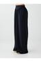 Black High Waist Wide Leg Jogger Pants with Pocket Detail - 3