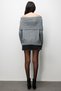 Mixray Oversize Ribbed Knitted Blouse with Madonna Collar - 5