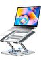Adjustable Laptop Stand for Desk Ergonomic Riser with 360° Rotating Base Foldable Notebook Computer Holder