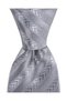 Silver Colored Striped Silk Tie – 8 cm Wide - 6