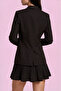 Black Pleated Mini Skirt with Shorts - 3