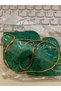 Green Color Heart Glitter Eva Pendant Ornament 1.35 cm 1 Piece - 2