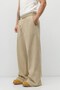 Washable Super Baggy Sweatpants with Stitching Detail Khaki - 2