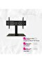 Universal Swivel Tabletop TV Stand for 37-70 Inch Flat or Curved Screen TVs – Height Adjustable Mount - 4