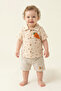 Summer Baby Boy Carrot Detailed Shorts and Top Set
