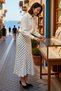 Women's Midi Length Polka Dot A-Line Flexible Knitted Skirt Regular Waist Fish Pattern Comfortable Daily Casual Stylish - 2