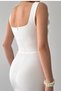Women's Tulle Floral Detailed Mini Dress Square Collar Sleeveless Slim Fit Stylish Event Graduation Dress - 4