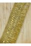 Sequin and Metalized Lurex Decorative Edge Guipure Ribbon Lace 5 cm X 1 Meter. - 3