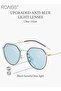 Blue Light Blocking Sunglasses Round Color Changing Anti UV and Glare Computer Glasses Anti Eyestrain Headache Eyewear for Men Women Black Silver - 4