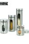 4 Piece Set Stainless Steel Food Storage Canister Sets with Glass Visible Window & Airtight Lids Airtight Sugar Coffee Tea Candy Storage Jars food Storage Containers Grain Storage Tank - 7