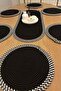 Jute Straw Runner Supla Set 7 Pieces - 30X80 cm Oval Washable American Service Tablecloth Set - 4