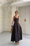 Women's Black Back Tie Detailed Floral Patterned Stylish Summer Dress - 6