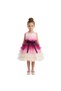 - Tiered Ombre Tulle Flower Girl Dress - Orange, Pink - 1Y to 6Y