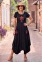 Black Ethnic Embroidered Shalwar Dress - 2