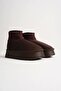Women's Bitter Brown Winter Fur Lined Thick Sole Boots Tr04Mk04D - 5
