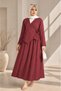 Women's Side-Tie Gold Buckle Double-Breasted Two-Piece Hijab Suit Sb0039