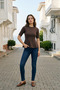 Women's Waist-Fitted Short Sleeve Blouse - 3