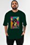 For Dog Lovers 37 Front Dog Printed Green Oversize T-Shirt 100% Cotton Unisex Dog Lover Premium Design - 2