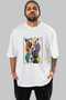 For Dog Lovers 56 Front Dog Printed White Oversize T-Shirt 100% Cotton Unisex Dog Lover Premium Design - 2