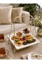 Luxury Gold-Legged Single-Layer Elegant Acrylic Serving Tray Stand for Desserts, Coffee, and Cookies - 2