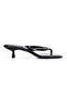 Women's Heeled Flip Flops 6373 Black - 2