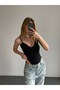 Women's Lace Detailed Thin Strap V-Neck Bodysuit - 2