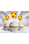 Yellow-Red Birthday Set for 16 People (Plate-Cup-Napkin-Corn Box-Toothpick-Banner) - 3