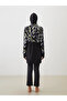 Lcw Dream Black Stand Collar Patterned Women's Hijab Swimsuit Set - 4