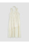 Nevavm Square Collar Shawl Detailed Lace Dress with a Difference - 6
